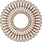 Ekena Millwork Cornelius Wood Fretwork Pierced Ceiling Medallion, Walnut, 34"OD x 12 5/8"ID x 1/4"T CMWP34X0250CRWA - alternate 2